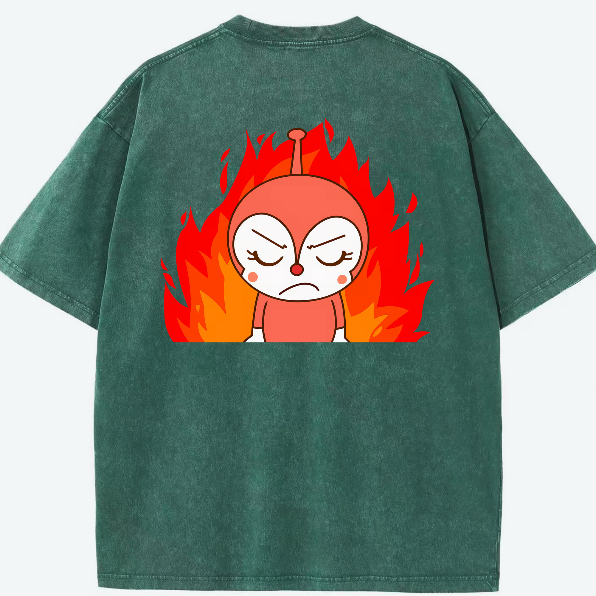 （画像用） アンパンマン Anpanman 綿100% ヴィンテージ風 半袖Tシャツ（背面プリント）